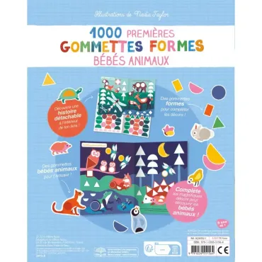 1000 gommettes formes - Bébés animaux