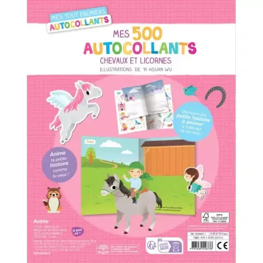 500 autocollants - Chevaux & licornes