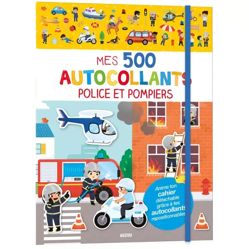 500 autocollants - police et pompiers  
