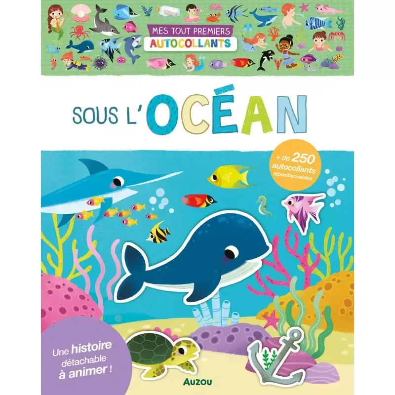 250 autocollants - Océan
