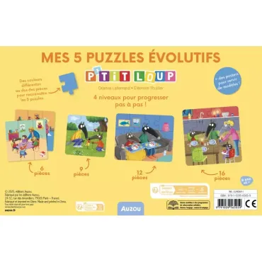P'tit loup - Mes 5 puzzles évolutifs