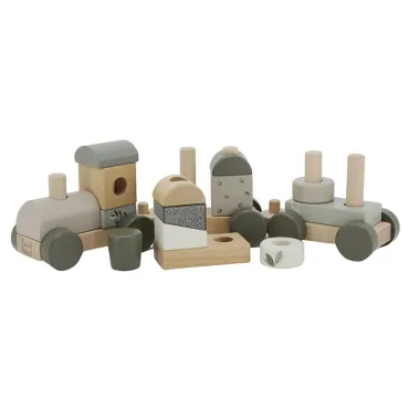 Train en bois - Vert olive