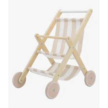 Poussette pour poupées en bois
