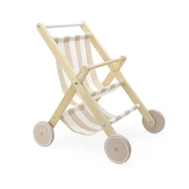 Poussette pour poupées en bois