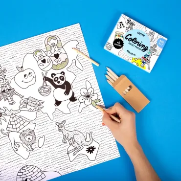 Mini atlas - Coloriage pocket