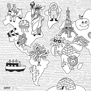Mini atlas - Coloriage pocket