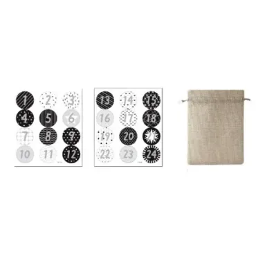 Kit Calendrier de l'Avent - 24 Sachets en jute