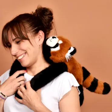 Peluche panda roux lesté - 40 cm - Podcoll