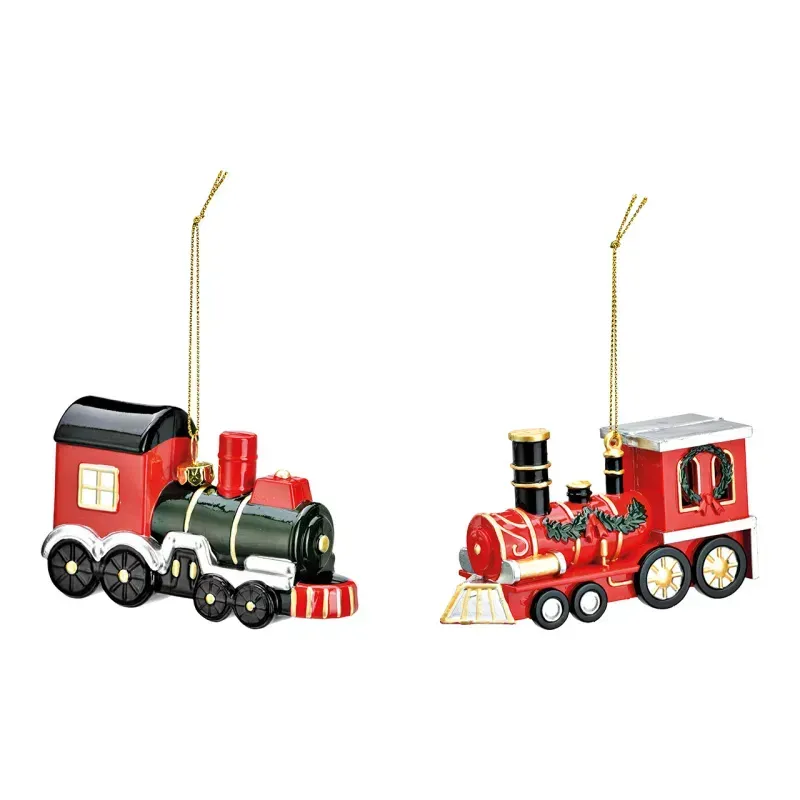 Décoration d'arbre de Noël - locomotive en plastique