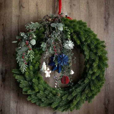 Décoration d'arbre de Noël en verre - Canne à sucre