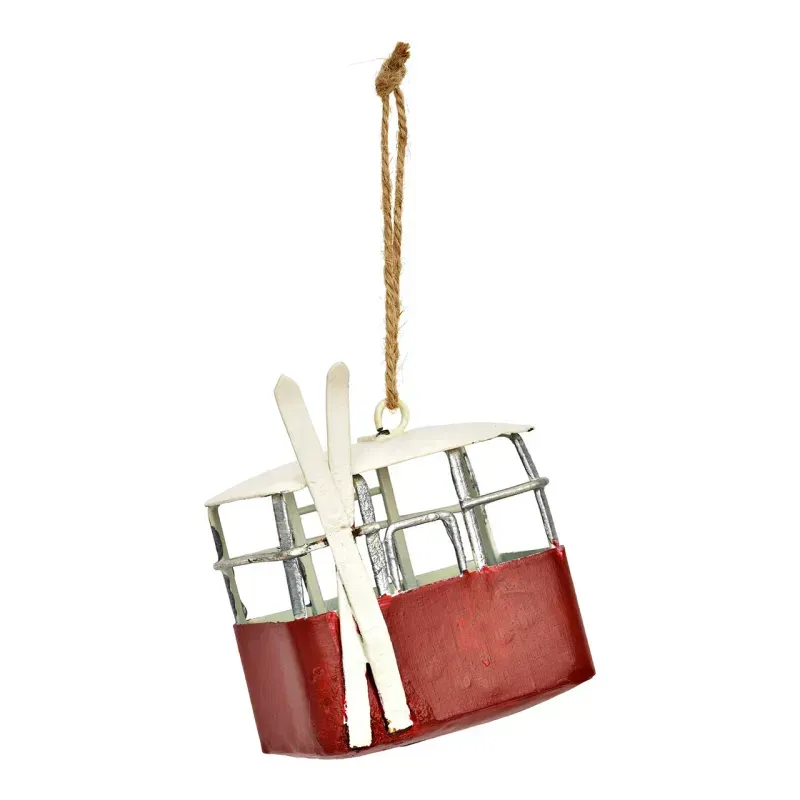 Décoration d'arbre de Noël en métal - Téléphérique