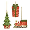 Décoration d'arbre de Noël - Cadeau et train