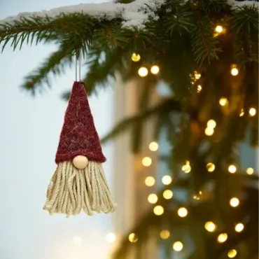 Décoration d'arbre de Noël - Lutin en tissu