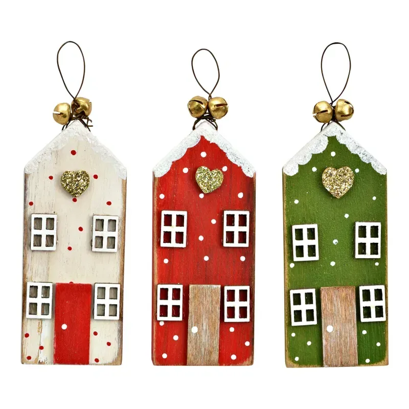 Décoration d'arbre de Noël - Maison en bois