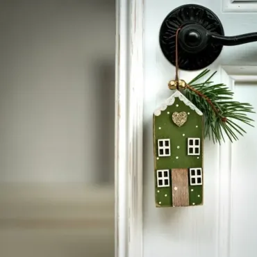 Décoration d'arbre de Noël - Maison en bois