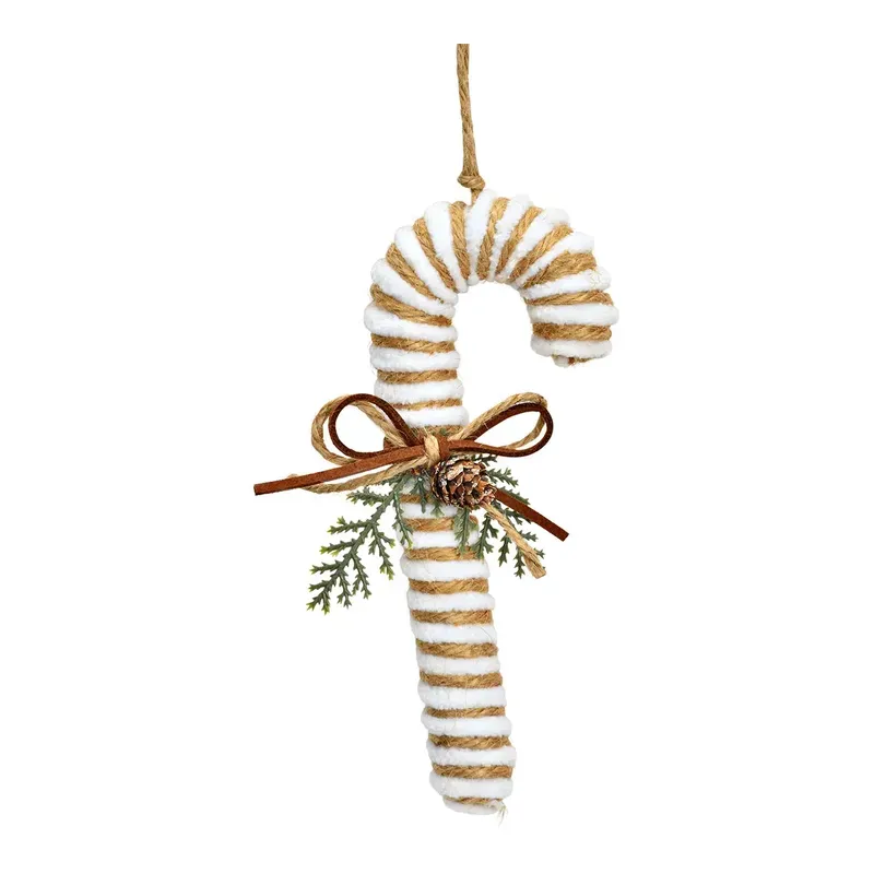 Décoration d'arbre de Noël - Canne à sucre avec nœud