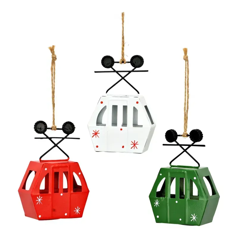 Décoration d'arbre de Noël - Téléphérique en métal