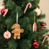 Décoration d'arbre de Noël - Pain d'épices en porcelaine