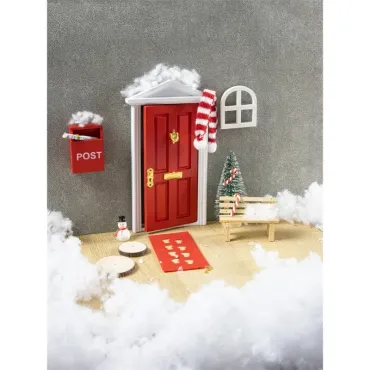 Porte de lutin - bois - rouge