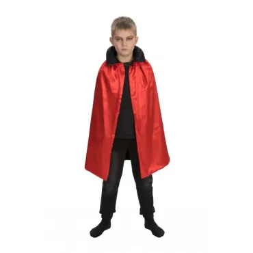 Cape réversible vampire en satin - TU - 75CM
