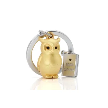Porte-clés Hibou doré mat...