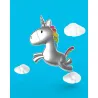 Porte-clés Licorne arc en ciel