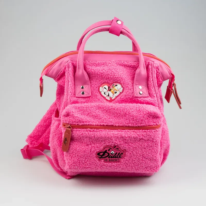 Sac à dos peluche - rose