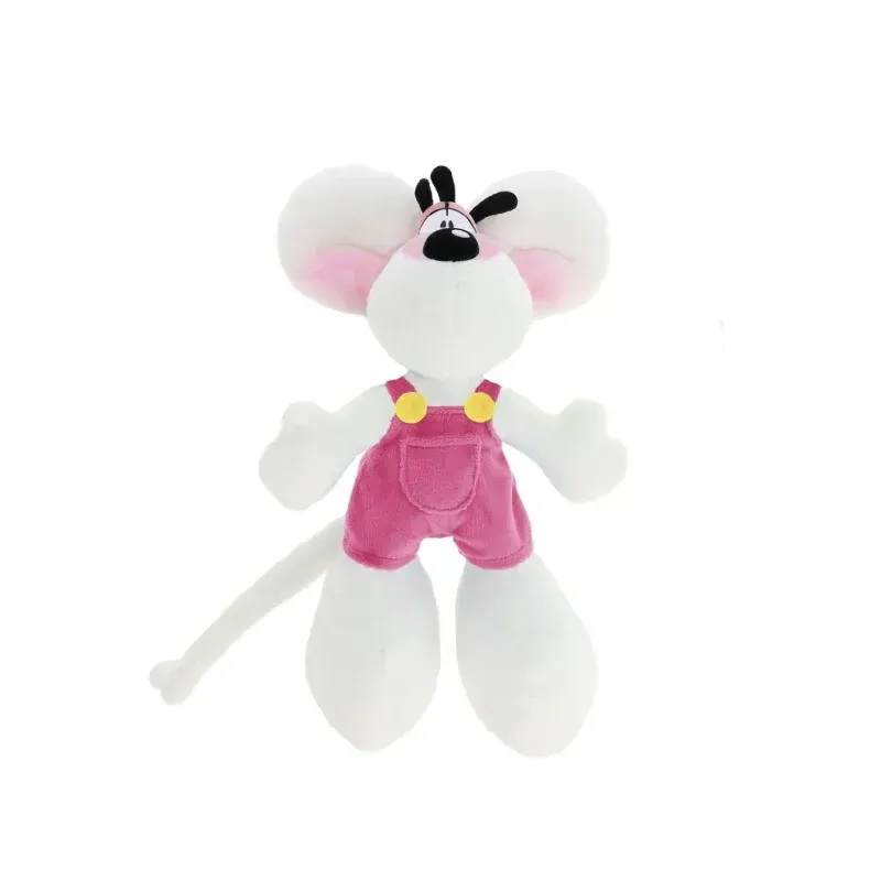 Peluche Diddl en salopette Rose - 20cm