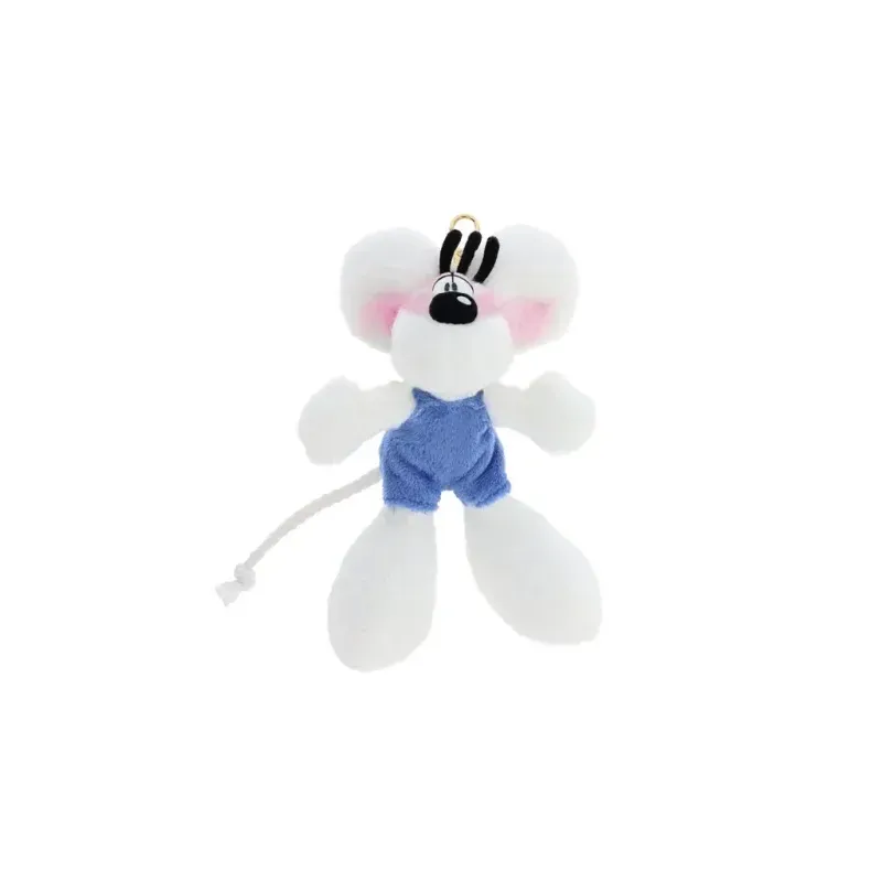 Porte-clés Diddl peluche en salopette Bleue - 15cm