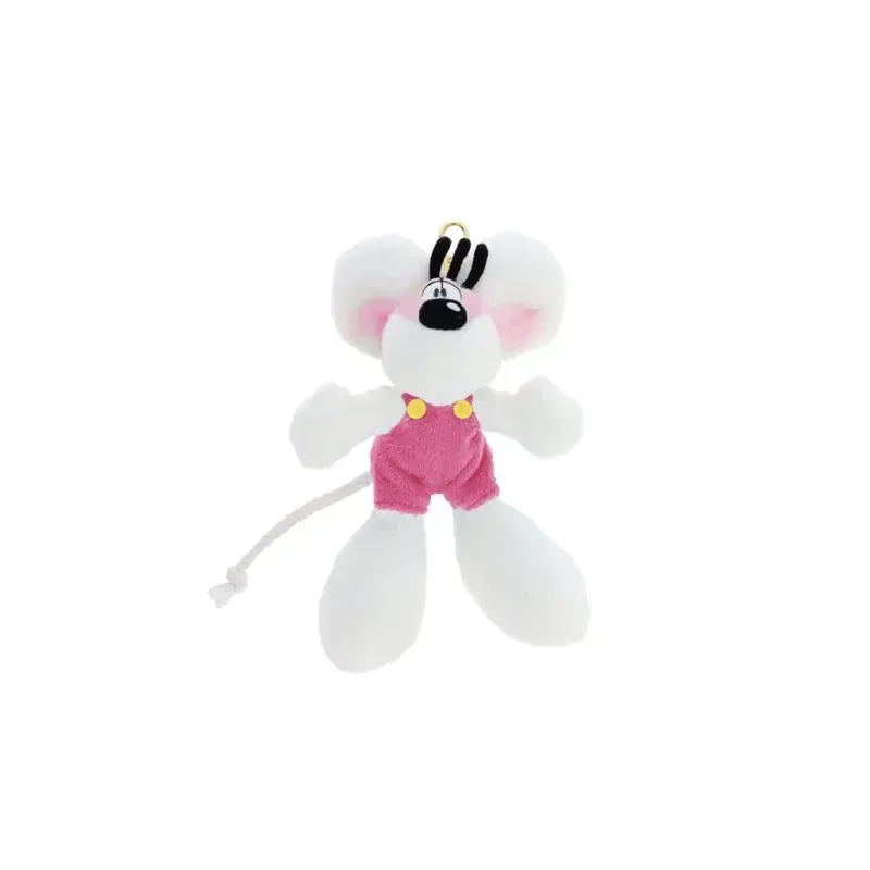 Porte-clés Diddl peluche en salopette Rose - 15cm