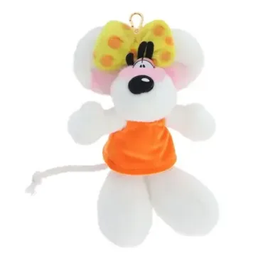 Porte-clés peluche Diddlina en robe orange - 15cm