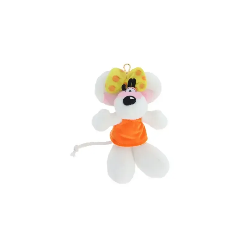 Porte-clés peluche Diddlina en robe orange - 15cm