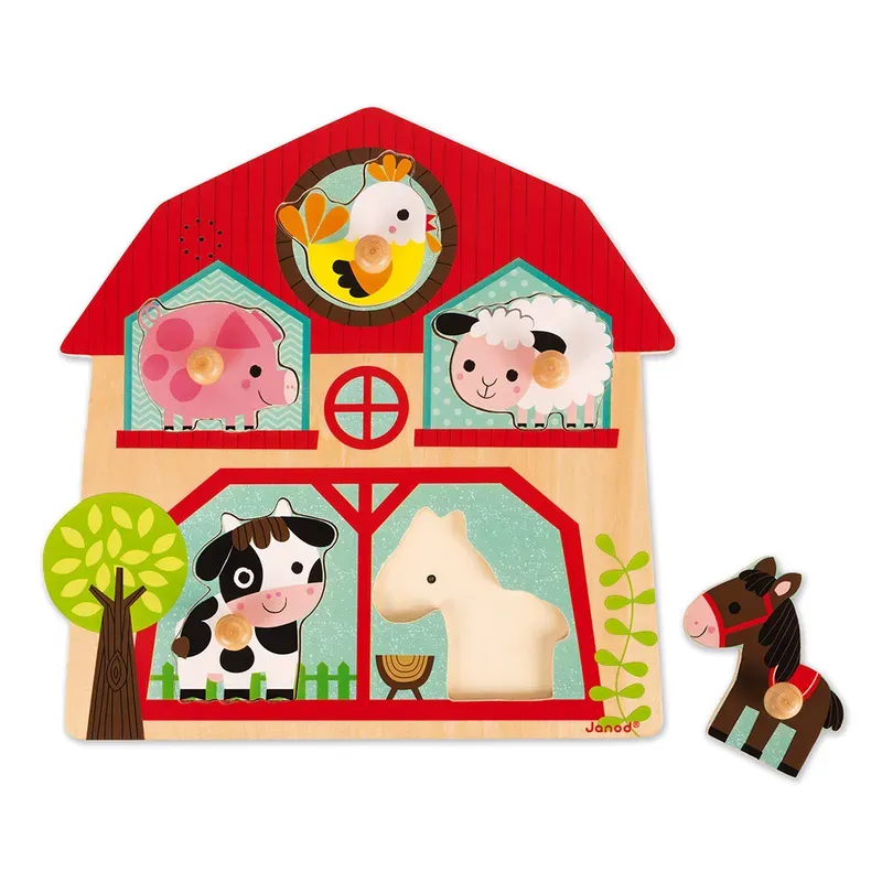 Puzzle musical Copains Ferme 5 pcs