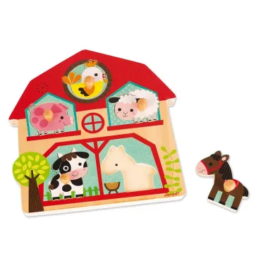 Puzzle musical Copains Ferme 5 pcs