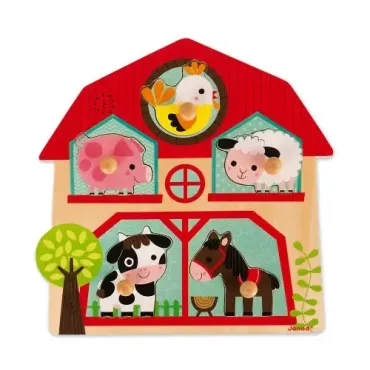 Puzzle musical Copains Ferme 5 pcs