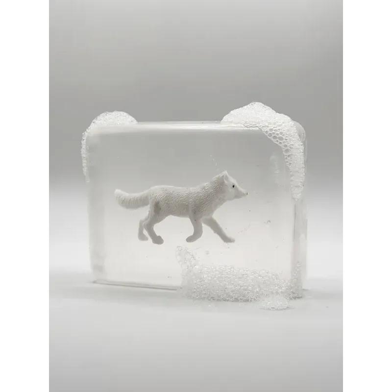 Savon avec figurine - Loup des neiges