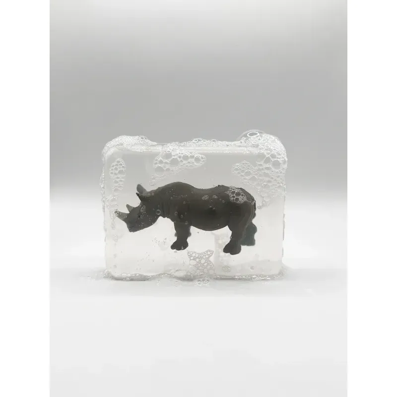 Savon avec figurine - Rhinocéros
