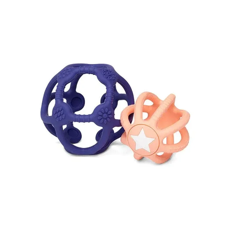 Lot de 2 balles sensorielles - Bleu et rose