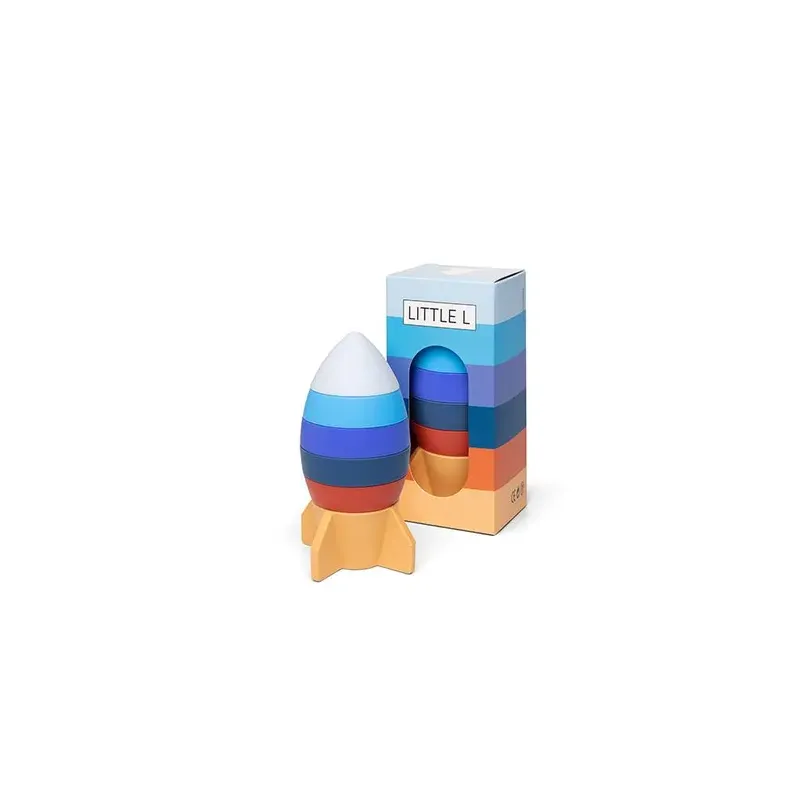 Fusée à empiler - Bleu et orange