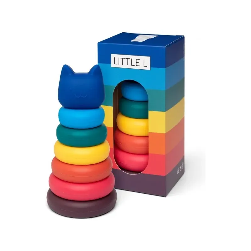 Tour à empiler - Chat - Couleurs vives