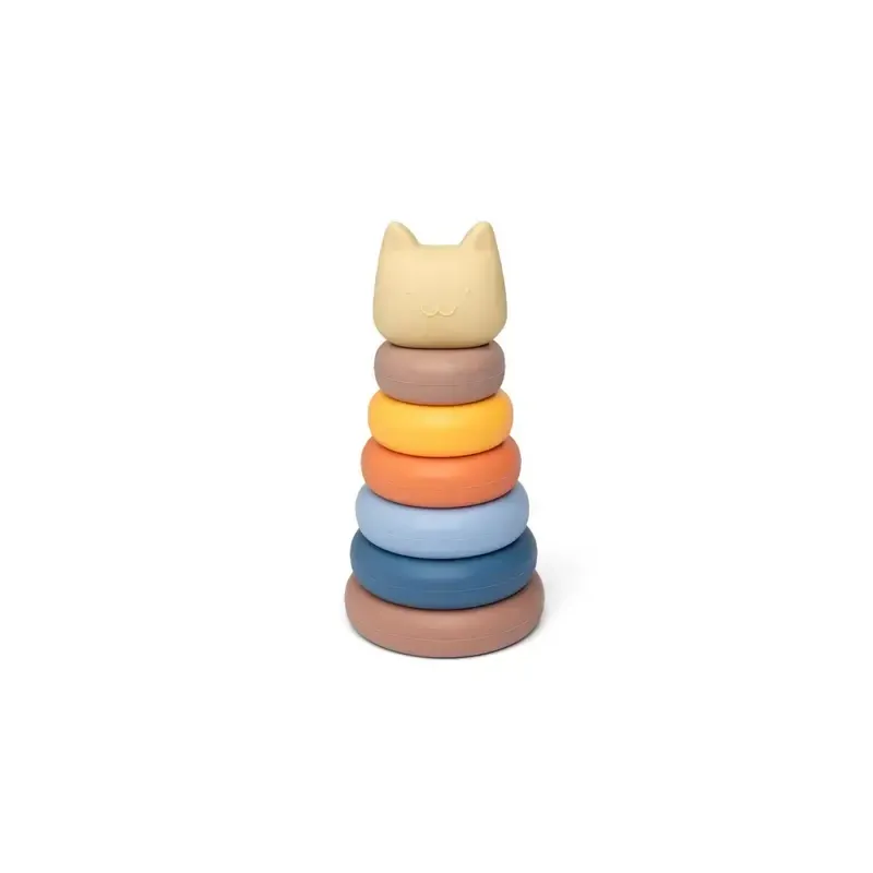 Tour à empiler - Chat - Couleurs pastels