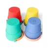 Seaux empilables en silicone