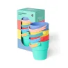 Seaux empilables en silicone