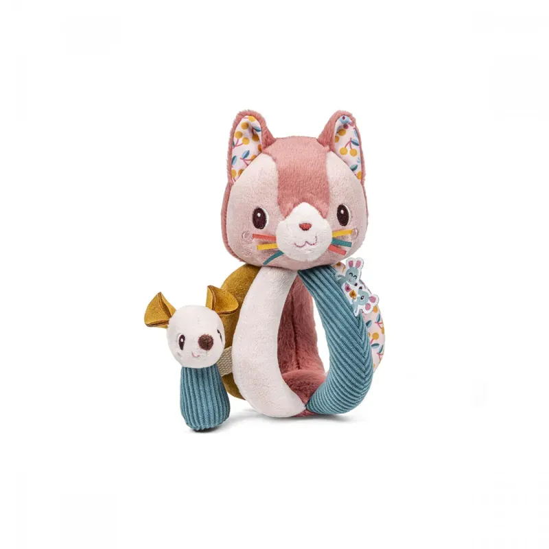 Hochet à poignées Jeanne le chat