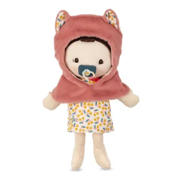 Poupée en tissu et porte bébé Jeanne