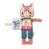 Peluche phosphorescente et livre en tissu Jeanne le chat