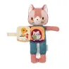 Peluche phosphorescente et livre en tissu Jeanne le chat