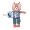 Peluche phosphorescente et livre en tissu Jeanne le chat
