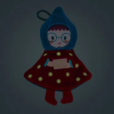 Décoration de Noël - Lutin en tissu réversible et phosphorescent Lilli