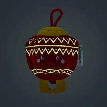 Décoration de Noël - Lutin en tissu réversible et phosphorescent Bibbi